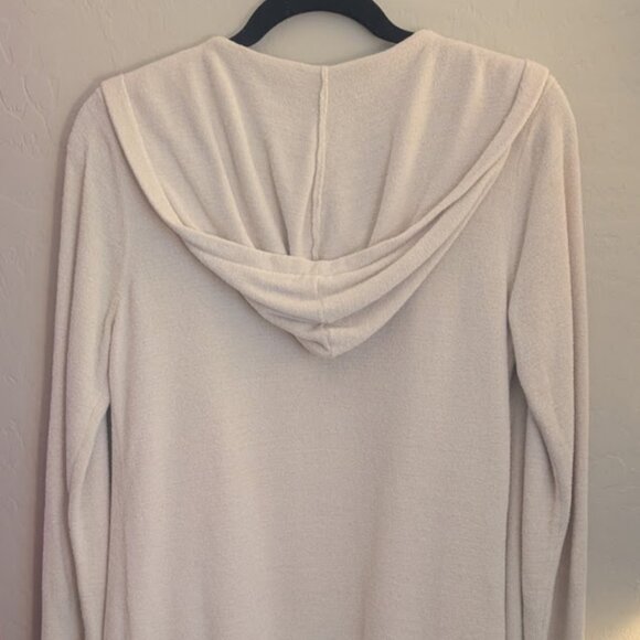 Barefoot Dreams Cozy Chic Ultra Lite Seashore Cardigan with Hood Sz Small NWOT - Picture 4 of 10